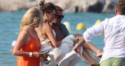 David Beckham romantically picks up Victoria in his arms in sweet moment on holiday - www.ok.co.uk - France - Victoria
