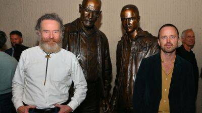 Bryan Cranston and Aaron Paul Appear at 'Breaking Bad' Statue Unveiling in Albuquerque - www.etonline.com - county Bryan - state New Mexico - state Republican - city Albuquerque, state New Mexico