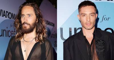 Jared Leto & Ed Westwick Both Wear Sheer Shirts to LuisaViaRoma for Unicef Event in Italy - www.justjared.com - Italy - county Carson