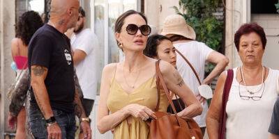 Angelina Jolie Enjoys a Shopping Day With the Kids While in Rome - www.justjared.com - Italy