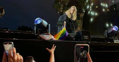 ‘Adele borrowed our Pride flag then serenaded us at her BST Hyde Park gig’ - www.msn.com - Britain - county Crosby - county Hyde