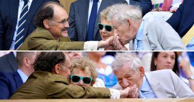 Sir Ian McKellen greets Mark Rylance with sweet kiss on the hand at Wimbledon - www.msn.com - county Oakland