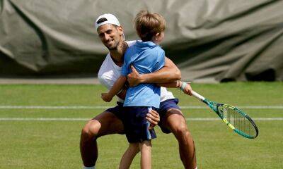 Novak Djokovic messes around with son Stefan at Wimbledon: See the sweet photos - hellomagazine.com - Serbia