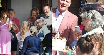 Coronation Street cast give Maureen Lipman birthday surprise during Fiz wedding filming - www.msn.com