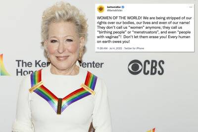 Bette Midler sparks debate by saying trans-inclusive language erases women - nypost.com