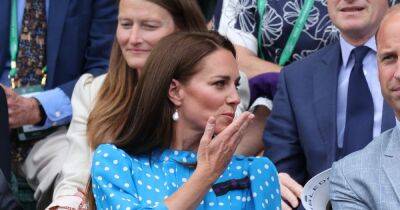 Kate Middleton sweetly blows kiss to her mum and dad as they sit apart at Wimbledon - www.ok.co.uk - Britain - Belgium