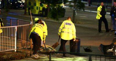 Major road taped off by police as three people rushed to hospital after crash - www.manchestereveningnews.co.uk - Manchester