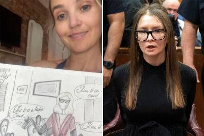 SNL’s Chloe Fineman gets ‘exclusive’ drawings from scammer Anna Delvey - nypost.com - New York - Germany - county York