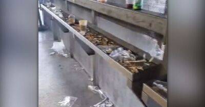 Fury over 'disgusting' Manchester Airport smoking area with overflowing bins and hundreds of cigarette butts - www.manchestereveningnews.co.uk - Manchester