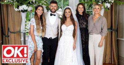 Danny Miller’s Emmerdale pals Lucy Pargeter and Charley Webb party hard at wedding - www.ok.co.uk - county Johnson - county Cheshire - county Bradley
