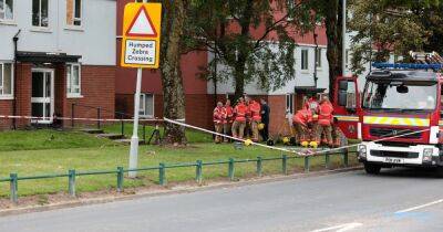 Investigation underway after eight people rescued from apartment block fire - www.manchestereveningnews.co.uk - Manchester