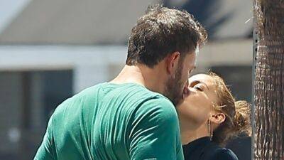 Newlyweds Jennifer Lopez, Ben Affleck Share a Kiss While Making a Dunkin Run - www.etonline.com - France - California - state Nevada - county Pacific