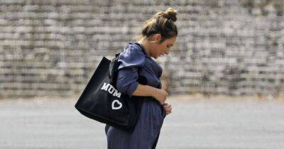 Made in Chelsea's Maeva D'Ascanio cradles growing baby bump on walk as she carries bag with 'mum' on it - www.ok.co.uk - Italy - Chelsea