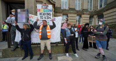 Police called Bolton as protesters storm town hall during Drag Queen event for children - www.manchestereveningnews.co.uk - Britain - county Hall - Manchester - county Bristol - county Norfolk