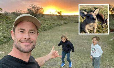 Chris Hemsworth has an epic camping trip with his boys and wrestles kangaroos - us.hola.com - Britain - India
