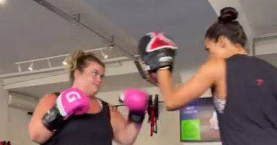 Gogglebox’s Amy Tapper works up a sweat as she boxes in gym after two stone weight loss - www.ok.co.uk