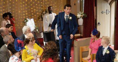 ITV Emmerdale first look as Marlon Dingle walks down the aisle after hospital dash in emotional scenes - www.manchestereveningnews.co.uk - Manchester