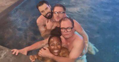 Rylan and Alan Carr enjoy 'skinny dipping' with celeb pals on wild night - www.ok.co.uk - city Holby