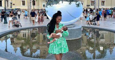 Alexandra Burke shares first snap with newborn baby as she celebrates 34th birthday - www.ok.co.uk - Monaco