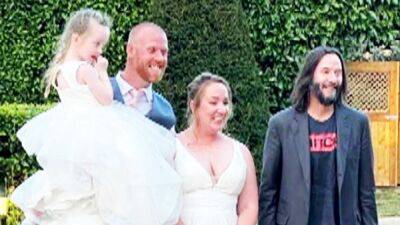 Keanu Reeves Crashes British Couple's Wedding -- See the Pics - www.etonline.com - Britain
