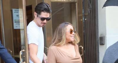 Mariah Carey Carries Butterfly-Print Hand Fan During NYC Outing with Boyfriend Bryan Tanaka - www.justjared.com - New York - Morocco - county Monroe