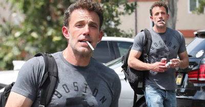 Ben Affleck, 49, shows off his buff arms while puffing on a cigarette - www.msn.com - Britain - Minnesota - USA - Las Vegas