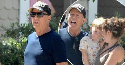 Bruce Willis, 67, smiles as he poses with fan in rare public outing - www.msn.com - California - Santa Monica - Indiana - county Addison