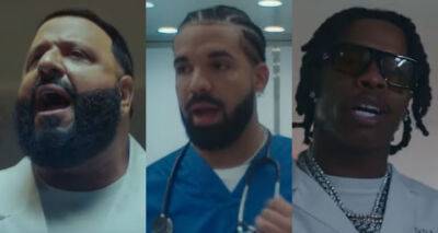 DJ Khaled, Drake, & Lil Baby Put Their Own Spin on Bee Gee's 'Staying Alive' - Watch the Music Video! - www.justjared.com