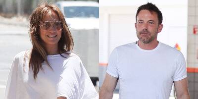 Jennifer Lopez Heads To The Studio While Ben Affleck Makes a Gas Station Run - www.justjared.com - Paris - Los Angeles - Italy