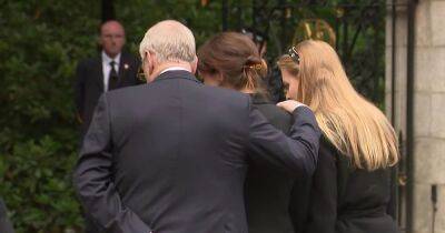 Prince Andrew comforts Princess Eugenie as she wipes away tears at church service - www.ok.co.uk - county Prince Edward