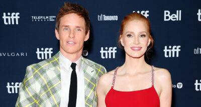 Jessica Chastain Radiates in Red at TIFF Premiere of 'The Good Nurse' with Eddie Redmayne - www.justjared.com - Canada