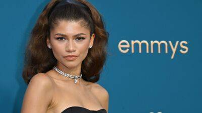 Zendaya Wore a Strapless Black Valentino Ball Gown to the Emmys - www.glamour.com - California - city Downtown