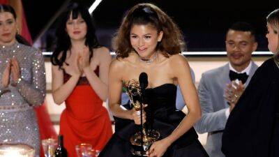 Zendaya Says Greatest Wish for 'Euphoria' Was to 'Heal' People as She Accepts History-Making Emmy - www.etonline.com - Los Angeles