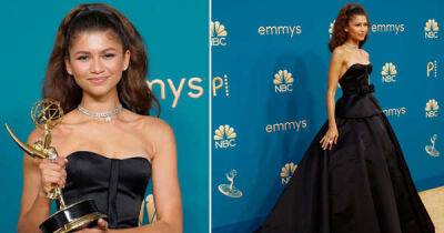 Zendaya just made Emmys history in a black Valentino gown and Hollywood glamour-style makeup - www.msn.com