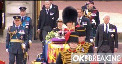 William and Harry united in grief as they walk side by side behind Queen’s coffin - www.ok.co.uk - county Hall - county Andrew - county Prince Edward