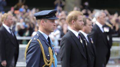 Prince Harry, Prince William Walk Behind Queen Elizabeth II's Coffin as It Leaves Buckingham Palace - www.etonline.com - Britain - county Hall - county Prince Edward