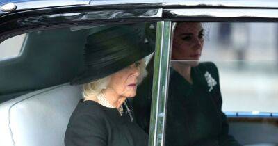 Princess Kate and Queen Consort Camilla Ride in Same Car During Queen Elizabeth II’s Procession - www.usmagazine.com - county Hall - county Andrew - county Prince Edward - county Phillips