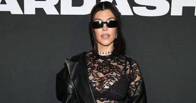 Kourtney Kardashian wears £30 black lace jumpsuit from her Boohoo collection for NYFW show - www.ok.co.uk - New York