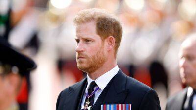 Prince Harry and Prince Andrew Excluded From Saluting Queen Elizabeth II's Coffin - www.etonline.com - county Hall