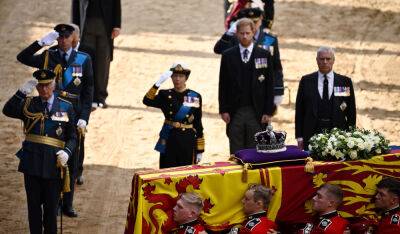 Prince Harry And Prince Andrew Excluded From Saluting Queen Elizabeth II’s Coffin - etcanada.com - county Hall