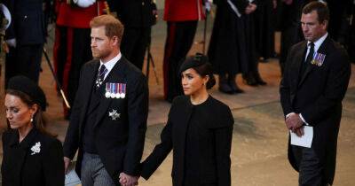 Why hand-holding Prince Harry and Meghan are keen not to upset the hierarchy ahead of Queen Elizabeth’s funeral - www.msn.com - county Hall