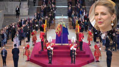 Queen Elizabeth's Cousin Lady Gabriella Windsor and Royal Guard Separately Collapse in Front of Her Coffin - www.etonline.com - Britain - county Hall - county Prince Edward - city Wellington