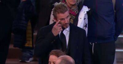 Emotional David Beckham wipes tears away as he pays respects to Queen after 12 hour queue - www.manchestereveningnews.co.uk - Scotland - county Hall - Manchester