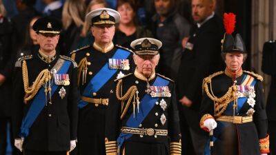 King Charles III and Siblings Stand Vigil With Queen Elizabeth II's Coffin at Westminster Hall - www.etonline.com - county Hall - county Andrew - county Charles - county Prince Edward