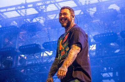 Post Malone Takes Nasty Fall Off Stage During St. Louis Show, Medics Rush To His Aid - etcanada.com - county St. Louis