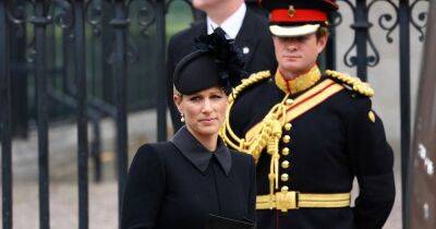 Zara Tindall cuts a sombre figure for final farewell to her grandmother the Queen - www.ok.co.uk - county Hall - Charlotte