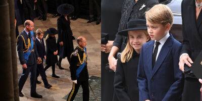 Prince George & Princess Charlotte Join Procession at Queen Elizabeth's Funeral Alongside Prince William & Kate Middleton - www.justjared.com - London - Charlotte - city Charlotte
