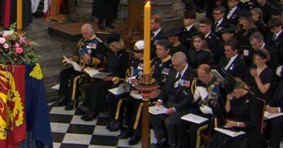 Heartbroken Prince Edward and Sophie wipe tears as they sit before Queen's coffin at state funeral - www.manchestereveningnews.co.uk - county Hall - county Prince Edward