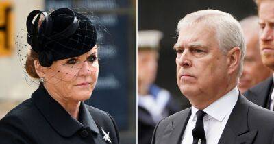 Sarah Ferguson Attends Queen Elizabeth II’s Funeral as Her Ex-Husband Prince Andrew Appears in Morning Suit: Photos - www.usmagazine.com - city Ferguson - county Andrew