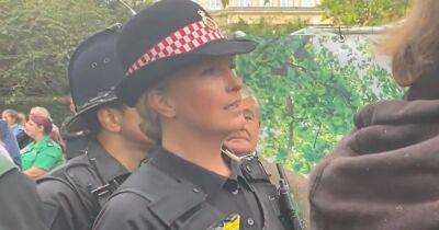 Penny Lancaster spotted policing the Queen's funeral on streets of London - www.manchestereveningnews.co.uk - Britain - county Buckingham - city Westminster
